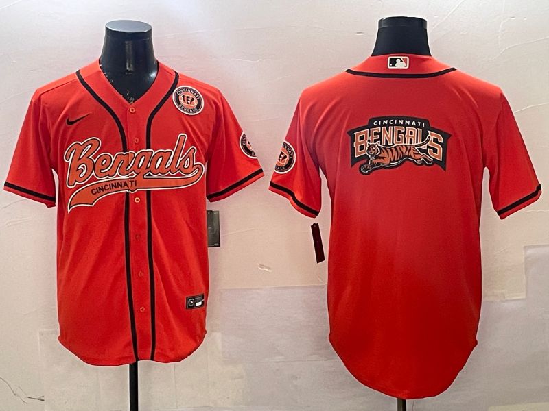 Men Cincinnati Bengals Blank Orange Joint Name 2025 Nike Limited NFL Jersey style 5